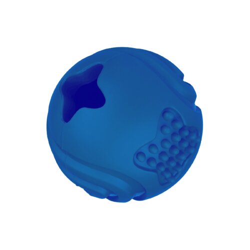 Mr. Kranch игрушка мяч для собак с ароматом курицы, синий (6,5 см)