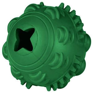 Mr. Kranch игрушка мяч для собак с ароматом курицы, зеленый (8 см)