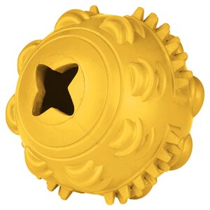 Mr. Kranch игрушка мяч для собак с ароматом сливок, желтый (8 см)