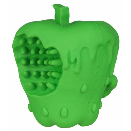 Mr. Kranch игрушка "Яблоко" для собак, с ароматом курицы, зеленая, с пищалкой (10 см)