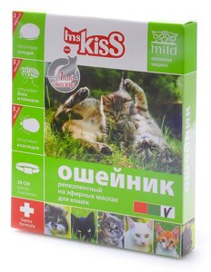 Ms. Kiss ошейник от блох, клещей, комаров для котят с 4 недель и кошек, 38 см (38 г)