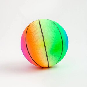 Мяч, 14 см, ПВХ, неоновый, Баскетбол, Game Neon