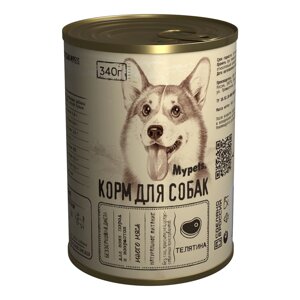 Mypets влажный корм для собак, телятина (340 г)