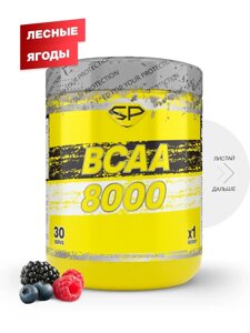 Напиток с аминокислотами BCAA 8000, вкус «Лесные ягоды», 300 г, STEELPOWER