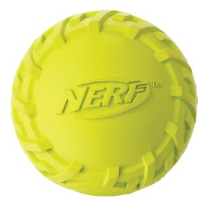 Nerf мяч резиновый пищащий, 6 см (серия "Шина"набор (синий/зелёный) (146 г)