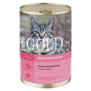 Nero Gold консервы консервы для кошек "Нежный кролик"415 г)