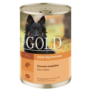 Nero Gold консервы консервы для собак "Сочная индейка"415 г)