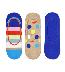 Носки Happy socks 3-Pack Big Dot Stripe Liner Sock BDS18