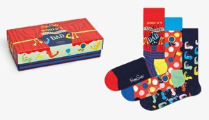Носки Happy socks 3-Pack Super Dad Socks Gift Set XFAT08