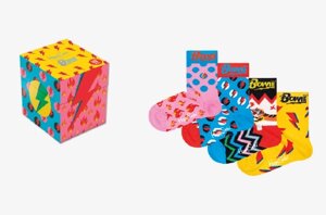 Носки Happy socks 4-Pack Bowie Kids Gift Set XKBOW09