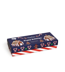 Носки Happy socks 4-Pack Gingerbread Cookies Socks Gift Set XGCO09