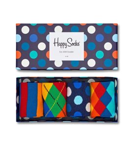 Носки Happy socks 4-Pack Multi-Color Socks Gift Set XMIX09