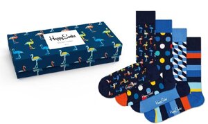 Носки Happy socks 4-Pack Navy Socks Gift Set XNAV09