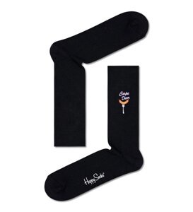 Носки Happy socks Ribbed Embroidery Carpe Diem Sock RECDS01
