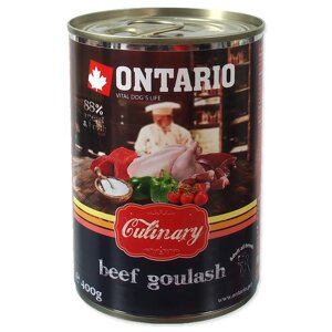 Ontario консервы для собак "Гуляш из говядины"400 г)