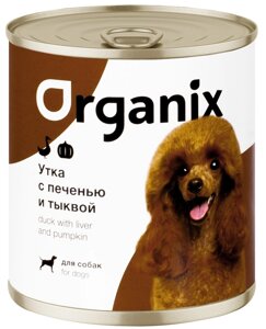 Organix консервы для собак Сочная утка с печенью и тыквой (750 г)