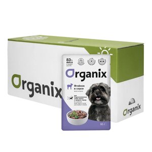 Organix паучи "Упаковка 25 шт" Паучи для стерилизованных собак мелких и средних пород: ягненок в соусе (2,13 кг)