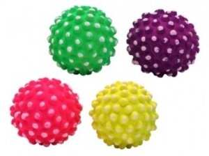 Papillon игрушка для собак "Неоновый мяч-ежик" в ассортименте, 7,2 см (93 г)