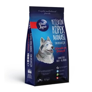 Pati luna сухой корм для взрослых собак всех пород с ягненком и рисом (15 кг)