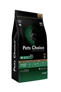 Pet's Choice для стерилизованных кошек с курицей (1,5 кг)