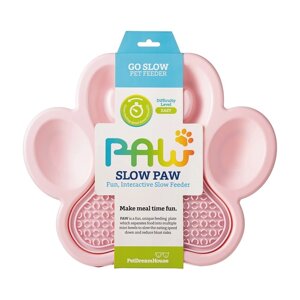 PetDreamHouse миска Лапа для медленного кормления 2в1, розовая (540 г)