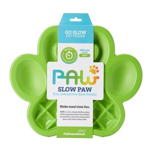 PetDreamHouse миска Лапа для медленного кормления, зеленая (450 г)
