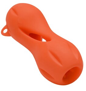 PETSHOP игрушки игрушка для собак "Кость резиновая" для лакомств, оранжевая (13х5,5 см)