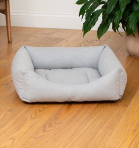 PETSHOP лежаки лежак квадратный с подушкой мягкий, серый (42х42х15 см)