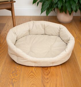 PETSHOP лежаки лежак овальный с подушкой, бежевый (68х60х22 см)