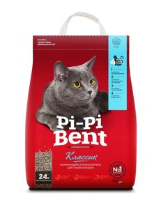 Pi-Pi-Bent комкующийся наполнитель "Классик", пакет (10 кг)