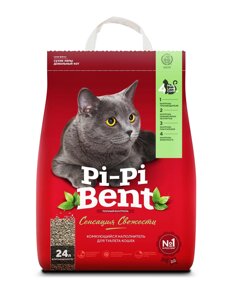 Pi-Pi-Bent комкующийся наполнитель "Сенсация свежести"пакет) (5 кг)