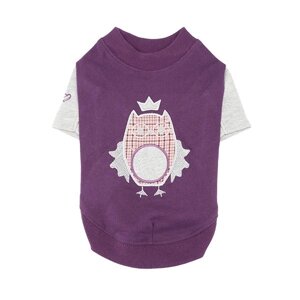 Pinkaholic хлопковая футболка "Полночь" с аппликацией Сова на спине, фиолетовый (L)