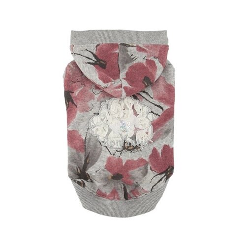 Pinkaholic худи с капюшоном и цветочным принтом "Романтический сад", винный (M)