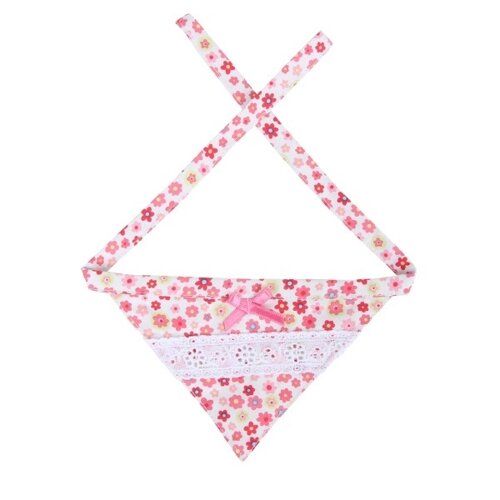 Pinkaholic шейный платочек с цветочным узором и кружевом, розовый (S)