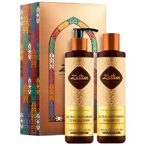 Подарочный набор "Идеальное восстановление"шампунь и бальзам-кондиционер для волос, ZEITUN