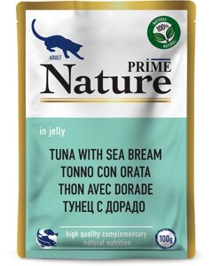 Prime Nature паучи для кошек: тунец с дорадо в желе (1 шт)