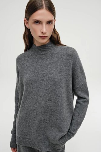 Пуловер арт. B0123016W Цвет: Серый - меланж