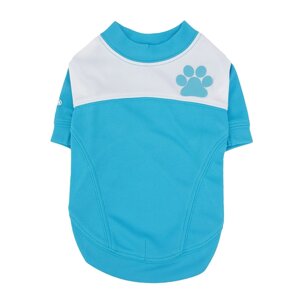 Puppia футболка с принтом-лапкой "Эсме", голубой (M)