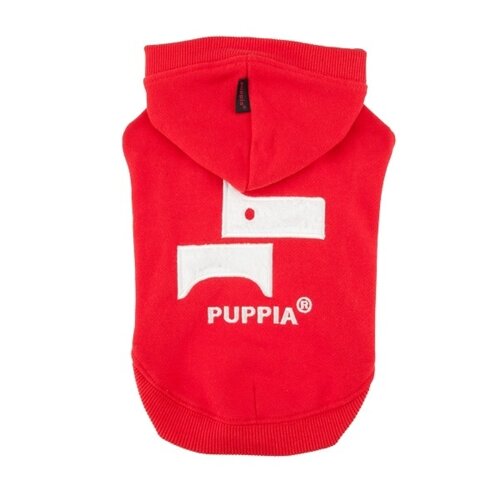 Puppia худи с капюшоном и логотипом на спине, красный (XL)