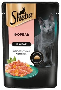 Sheba влажный корм для кошек SHEBA с форелью. Ломтики в желе. Форель»75 г)