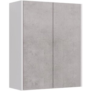 Шкаф Lemark Combi 60 подвесной, бетон, белый глянец