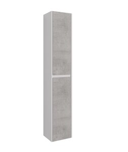 Шкаф-пенал Lemark Combi 35 универсальный, бетон, белый глянец