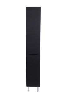 Шкаф-пенал Style Line El Fante Бергамо 30 Люкс антискрейтч черный, PLUS, с корзиной, правый
