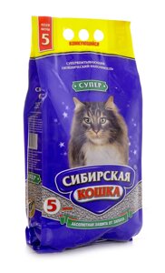 Сибирская кошка комкующийся наполнитель "Супер"20 кг)