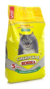 Сибирская кошка комкующийся наполнитель "Ультра"14 кг)