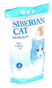 Сибирская кошка силикагелевый наполнитель "Элитный"3,7 кг)