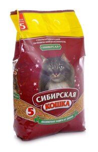 Сибирская кошка впитывающий наполнитель "Универсал"11,1 кг)
