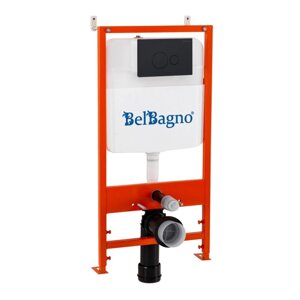 Система инсталляции для унитазов BelBagno BB026/BB084NERO с кнопкой смыва черный