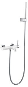 Смеситель Boheme Uno 463-WCR для ванны с душем, белый/хром