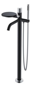 Смеситель для ванны с душем Boheme Stick 129-BCR. 2 напольный, черный, хром touch
